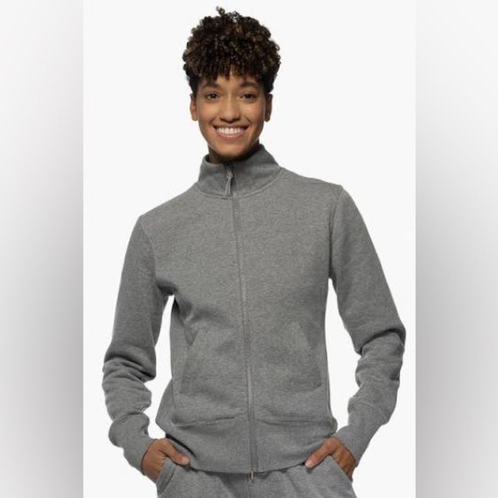 Jolyn Audrey Zip Up Fleece Jacket in Shadow (Navy)